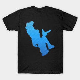 Great Salt Lake in Utah Outline T-Shirt